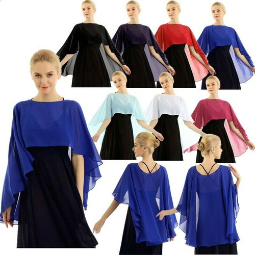 Damen poncho chiffon stola - damen,
