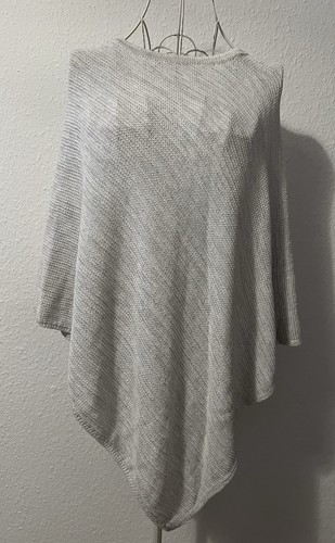 Blue strickponcho damen - blue, gr