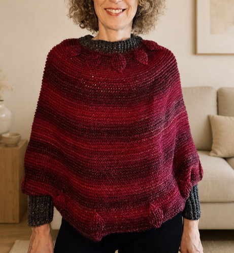 Damen woll poncho - damen, mit