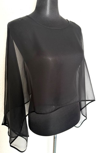 Barisal chiffon cape poncho - chiffon-cape,