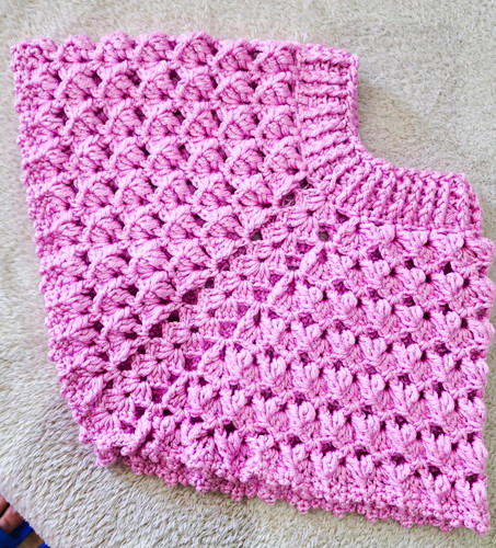 Handgehäkelt mädchen poncho - handgehäkelt,