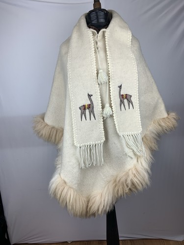 Vintage alpaka cape peru - vintage, mit