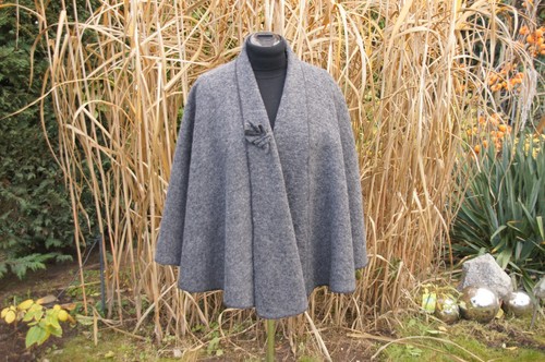 Damen woll wende - cape, /