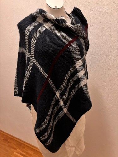 Karierter poncho cape - karierter,