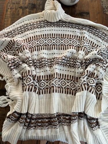 Poncho cape fransen - h&m,