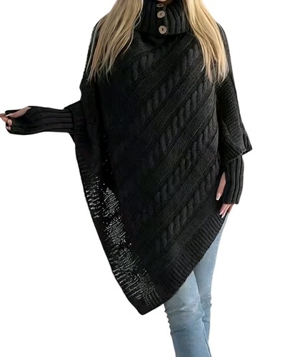 Poncho überwurf mit - poncho,