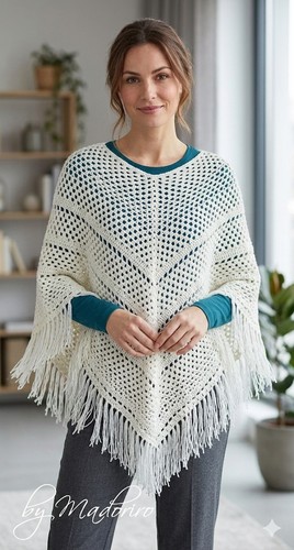 Poncho cape umhang häkeltuch - cape,