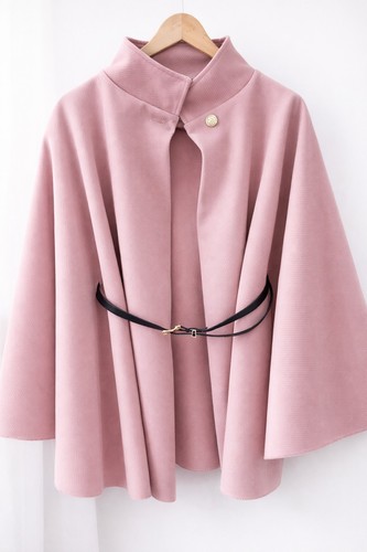 Eleganter rosa cape poncho mit - eleganter,