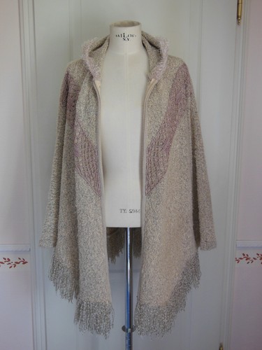 Vintage strick häkel poncho - strick,