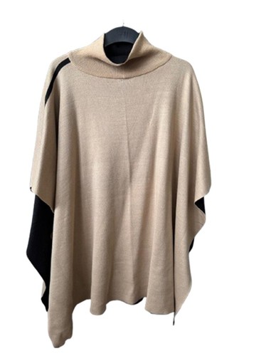 Rollkragen strickponcho cape - rollkragen-strickponcho,