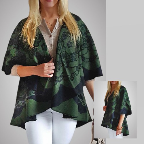 Poncho lagenlook cape damen - poncho,