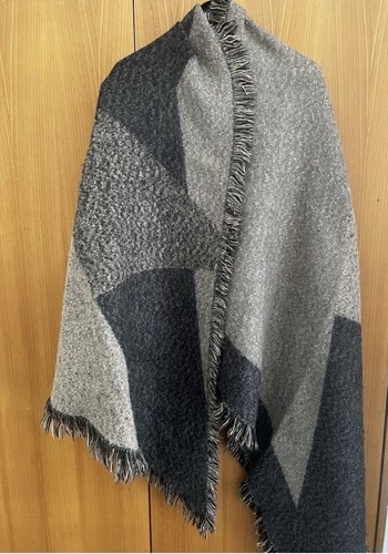 Damen schal grau schwarz - damen,